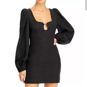 Significant Other Black Linen Dress